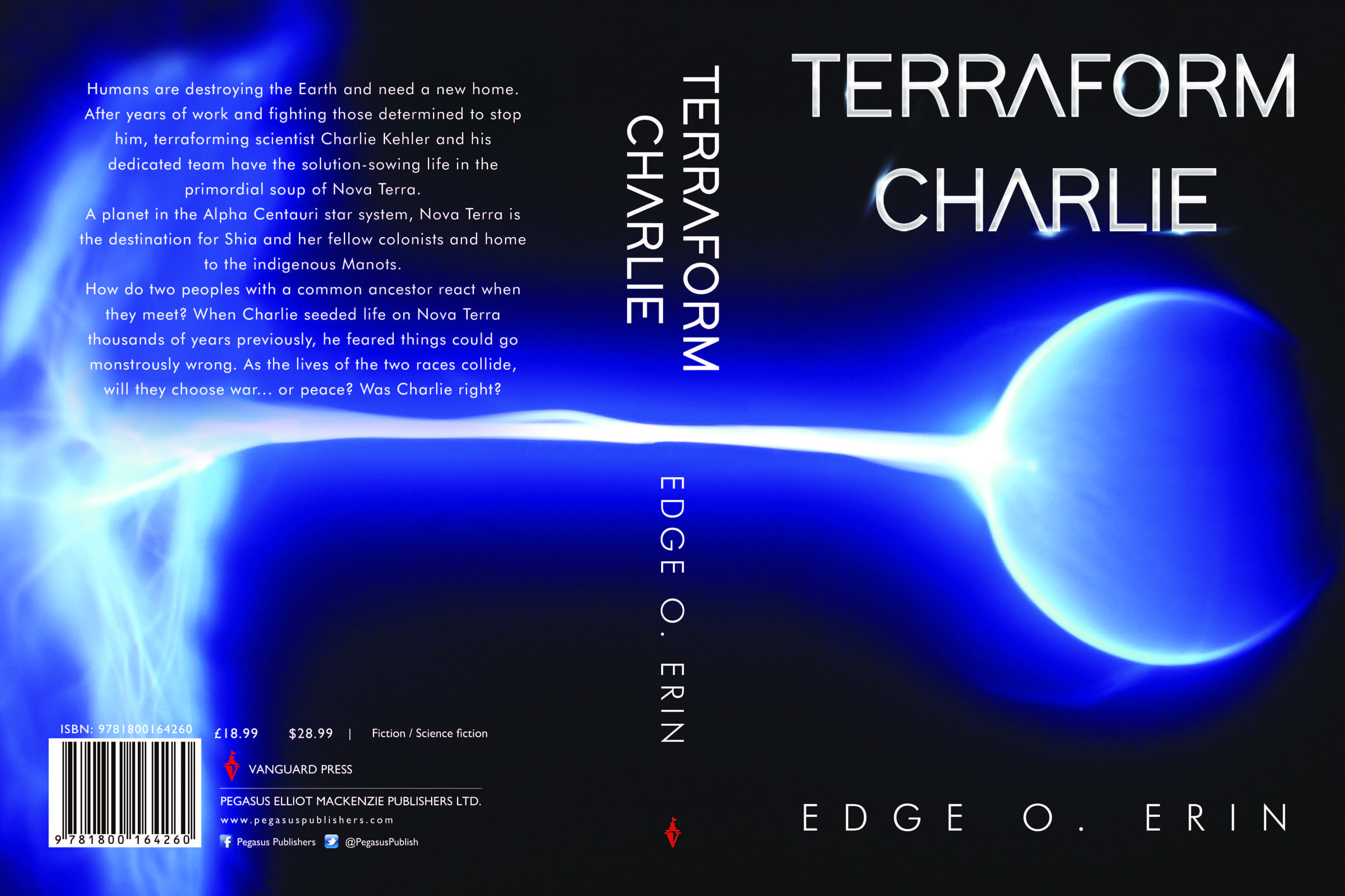 Full cover image of the sci-fi book, Terraform Charlie